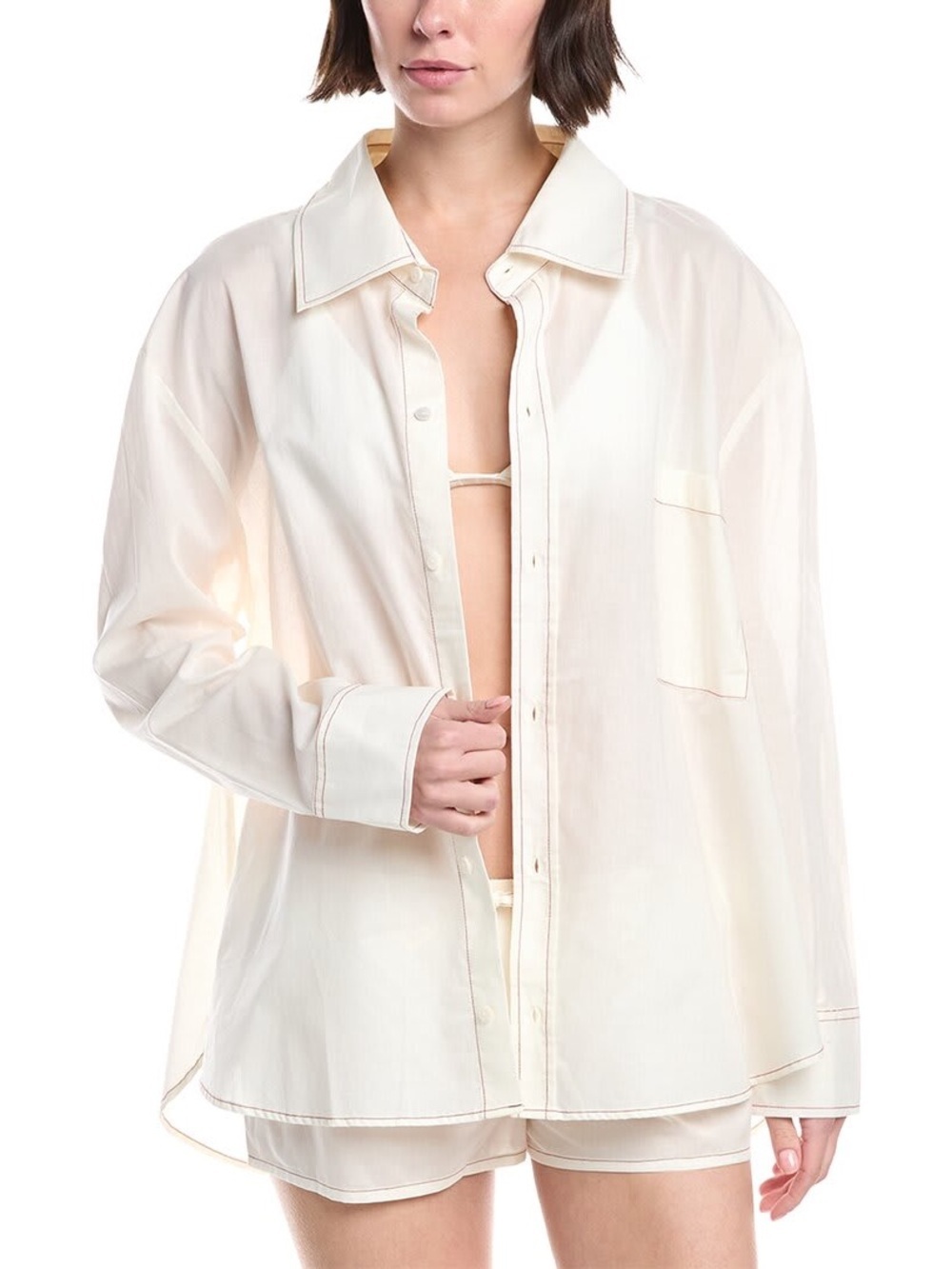 MONTCE Boyfriend Button-Down Shirt (B)